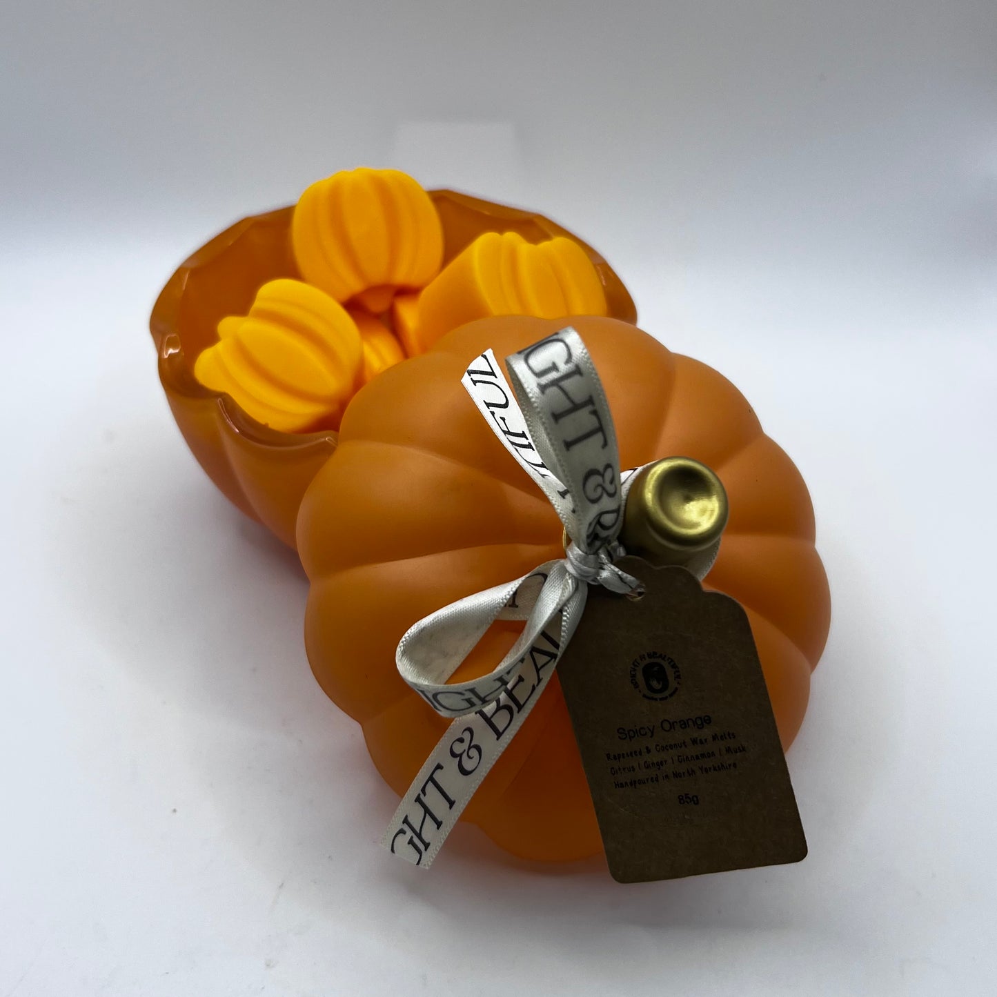 Small Orange Glass Pumpkin