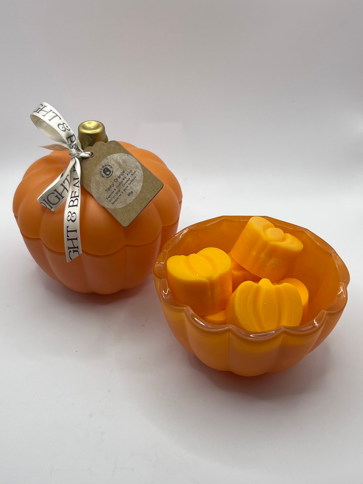 Small Orange Glass Pumpkin