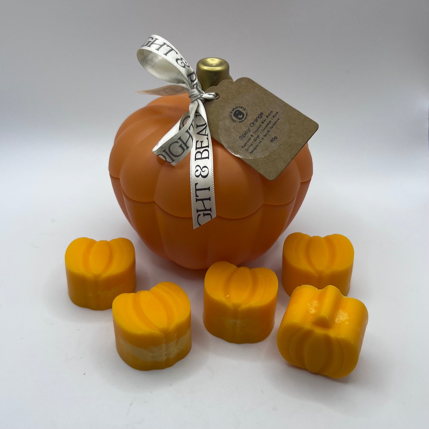 Small Orange Glass Pumpkin