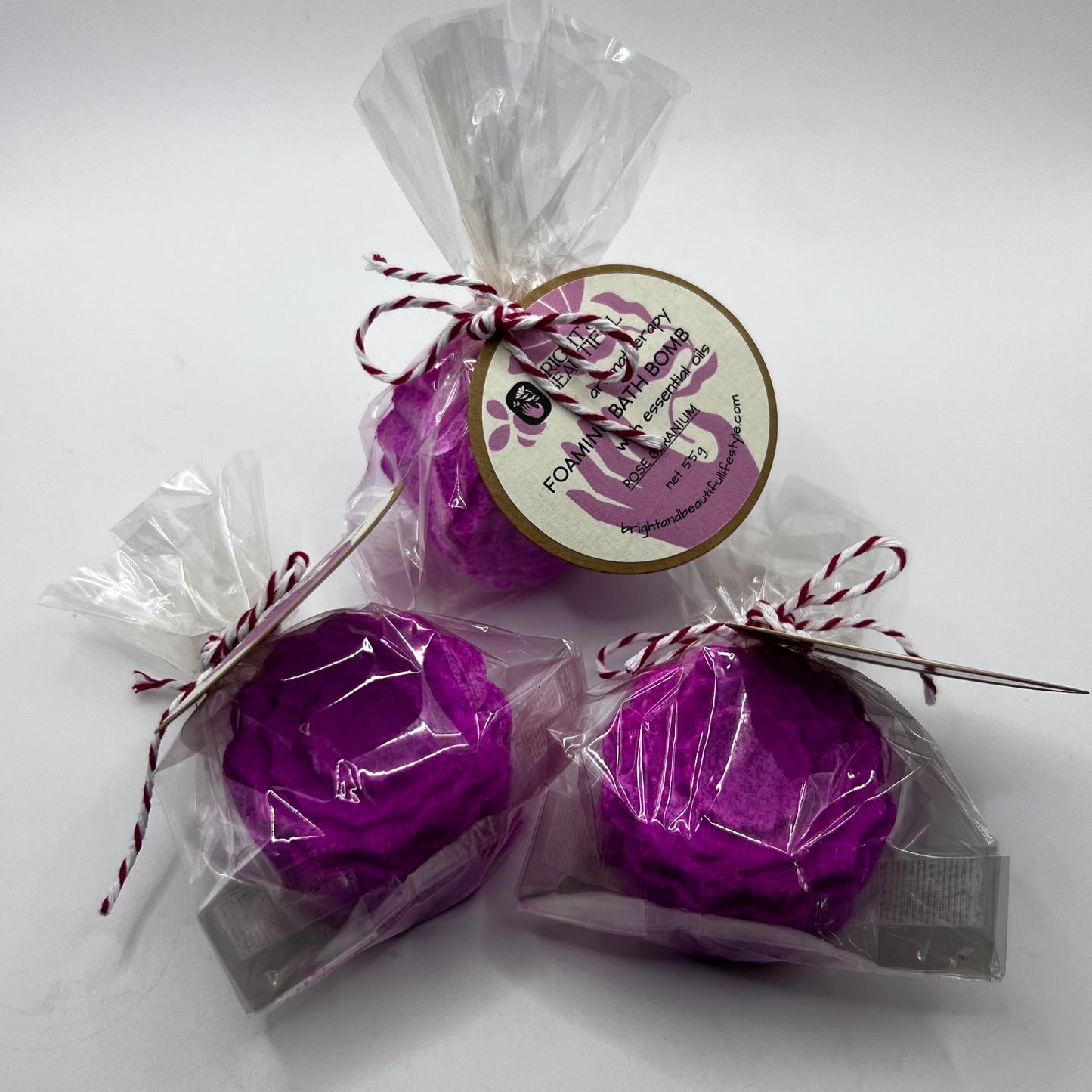 Rose Geranium Foaming Bath Bomb