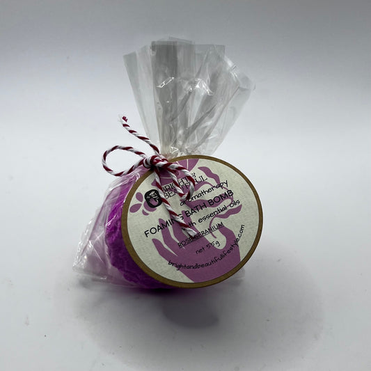 Rose Geranium Foaming Bath Bomb