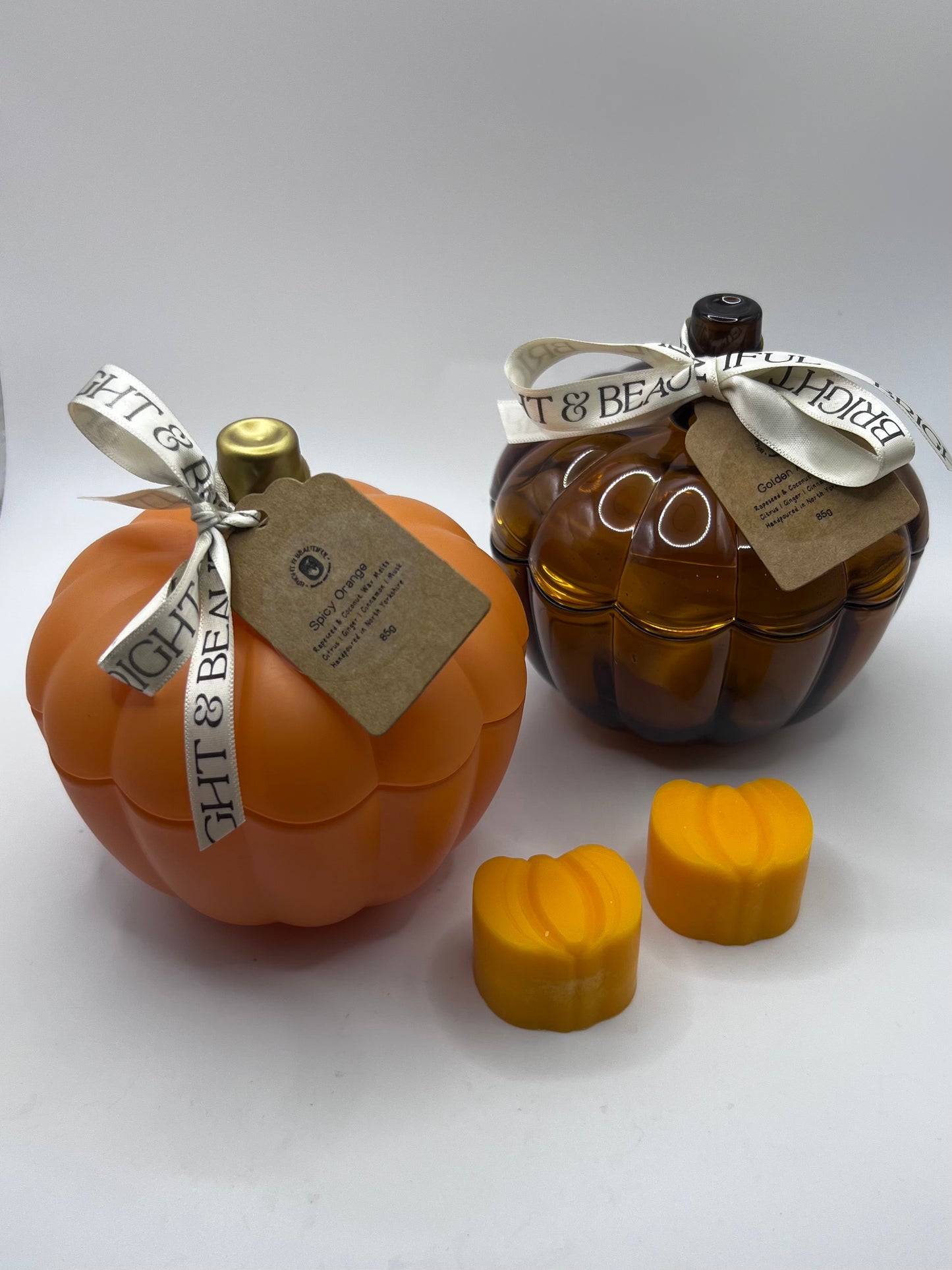 Small Orange Glass Pumpkin