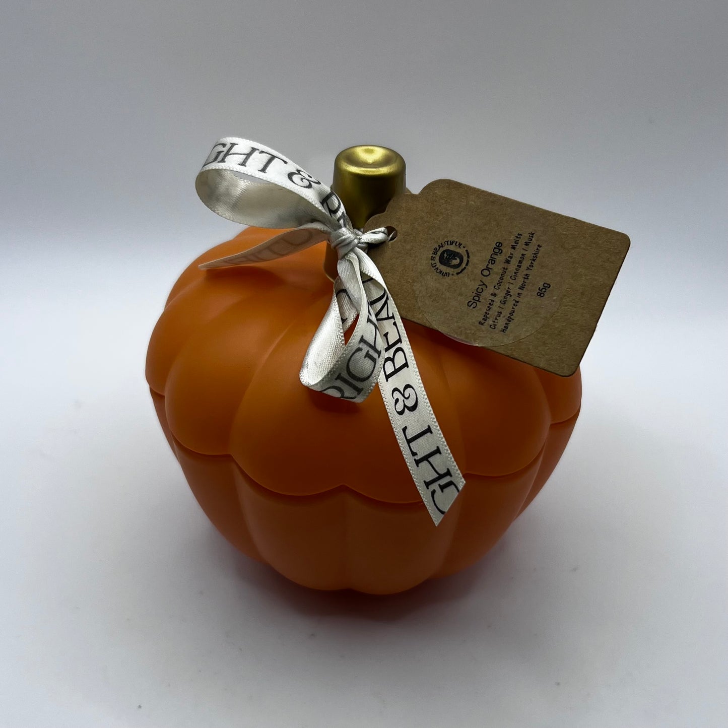 Small Orange Glass Pumpkin