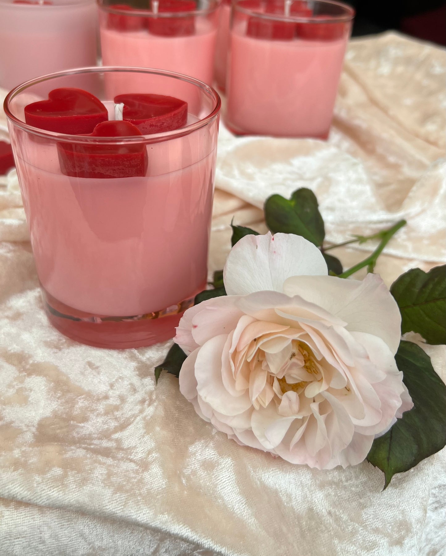 Rose Heart Candle