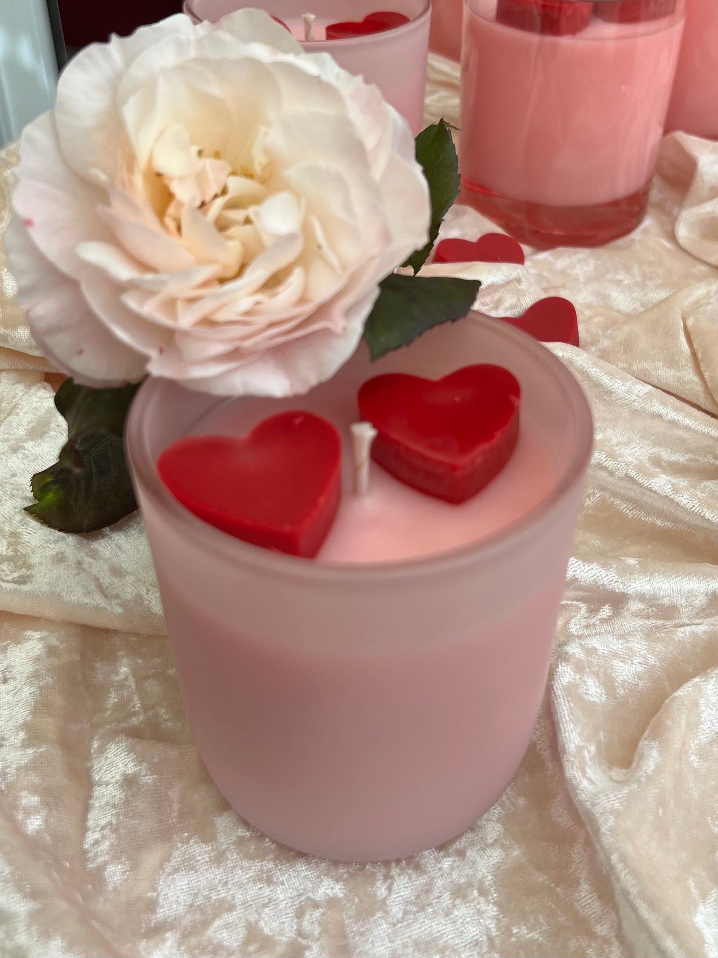 Rose Heart Candle